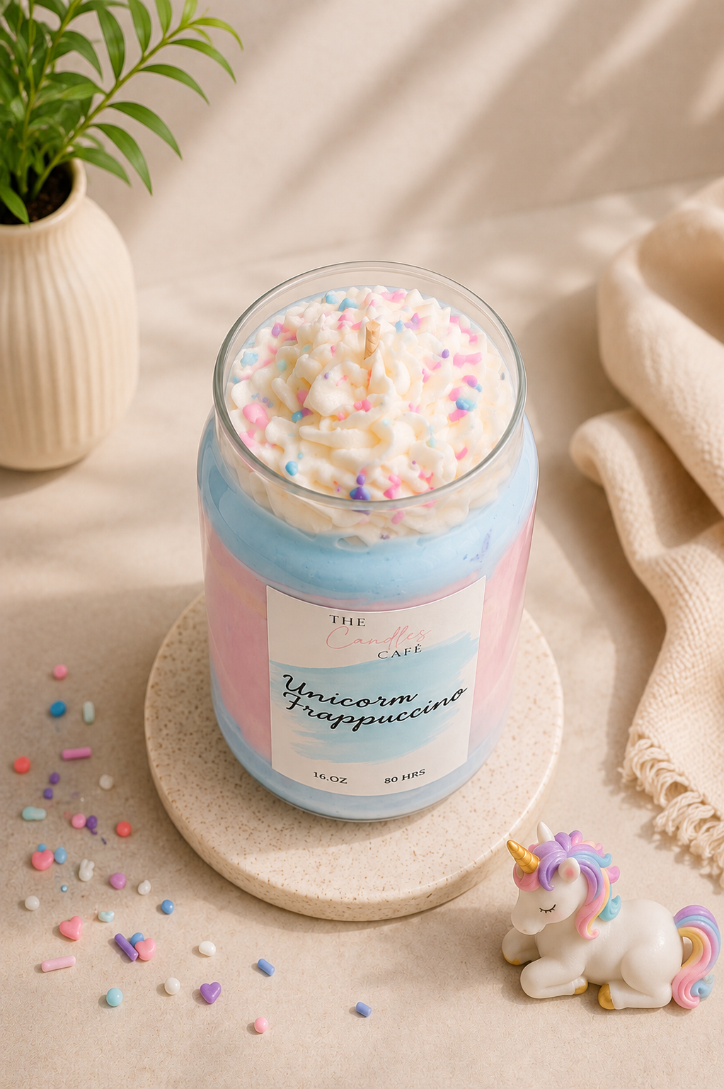 Unicorn Frappuccino Tumbler Candle