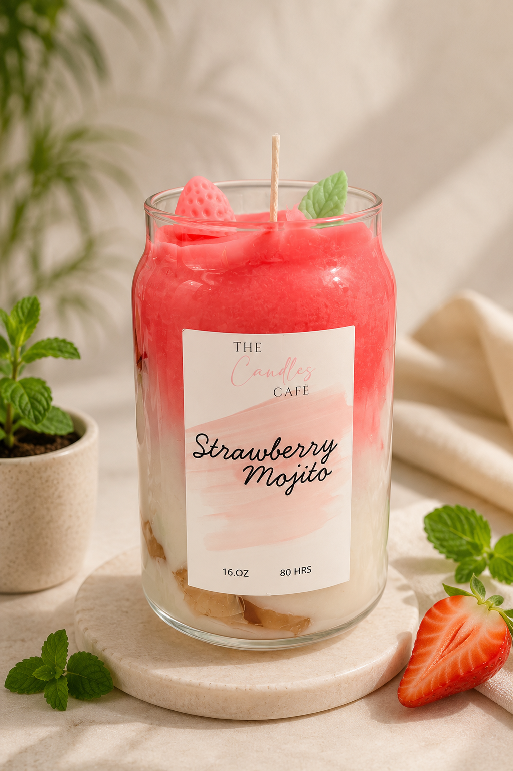 Strawberry Mojito Tumbler Candle