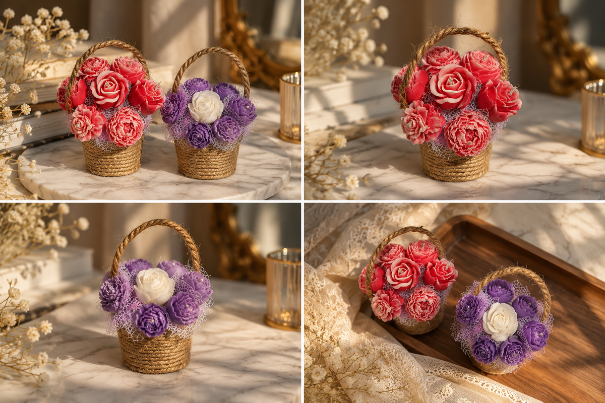 Blooming Candle Bouquet 🌸